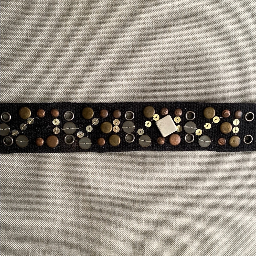 Black Vintage Canvas Belt - Picture 3 of 4